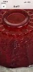 Depression glass L.G. Wright Ruby Red Panel Grape Punchbowl/lunch plate 17 1/2”