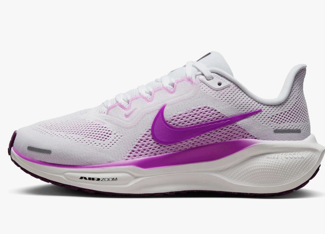 Size 8.5 - Nike Air Zoom Pegasus 41 White Hyper Violet W for sale