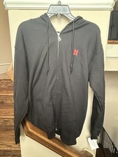 BTS Official Speak Yourself Black Megaphone Full Zip Up Hoodie Size Medium