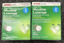 2x CVS Health Sugar Free Nicotine Lozenge 2 mg 48 count Mint Flavor Exp: 07/25