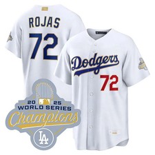 Men's Dodgers Miguel Rojas White 2026 Gold Collection Limited Stitched Jersey