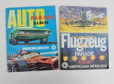 2x Sammelbilder Album - Auto Parade und Flugzeug Parade Americana München