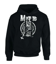 Misfits Rock Hoodie Unisex Black Band Logo Hooded Sweatshirt Music