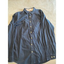 Mens Tommy Hilfiger Blue Button Down Shirt Long Sleeve XXXL