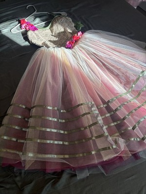 Vintage Dance Fairy Costume Dress Lace Glitter Flower Leaf Details Womens  Size 6 | eBay