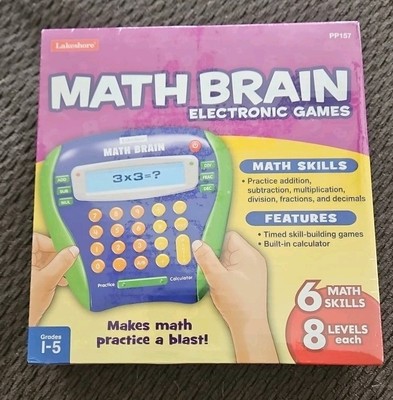 Lakeshore Math Brain Electronic Practice Calculator Handheld (PP157) NEW SEALED