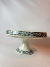 Antique Rare Coupe À Cake En Faïence De LONGWY