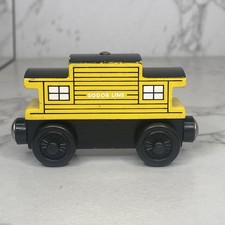 2003 Sodor Line Caboose Thomas the Train Friends Wooden Railway Yellow B4