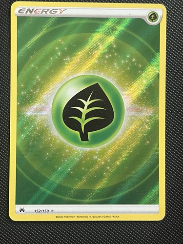 Grass Energy (152/159) SWSH: Crown Zenith - Texture Art - ‘21 - NM - Pokemon TCG