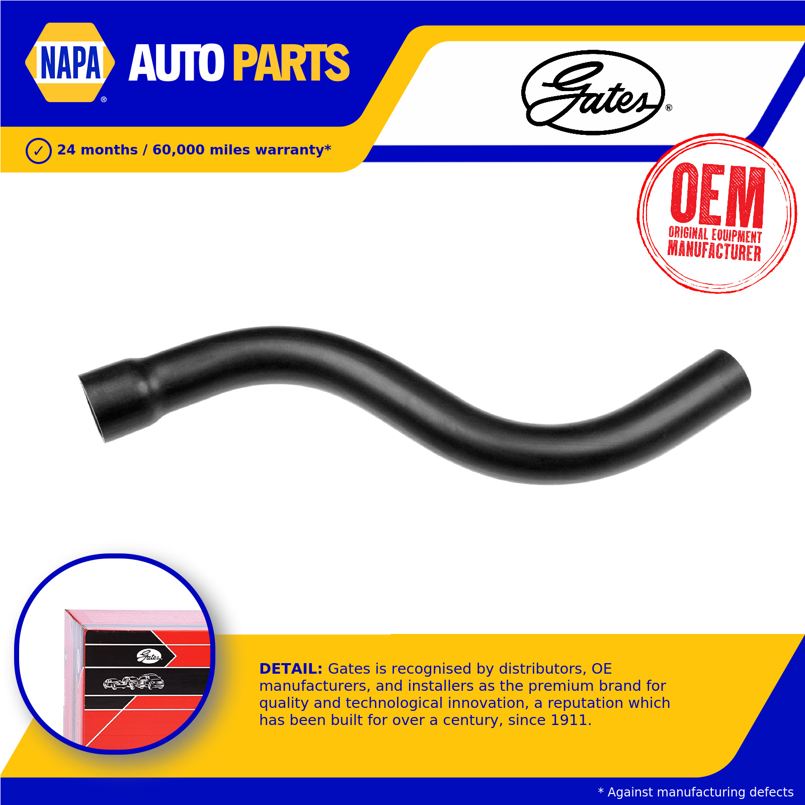 Radiator Hose Upper 05-4447 Gates Coolant 6U0121101 427554447 Quality Guaranteed