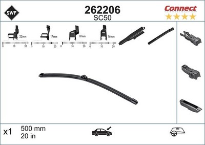 SWF Wischblatt Scheibenwischer ALTERNATIVE CONNECT 262206