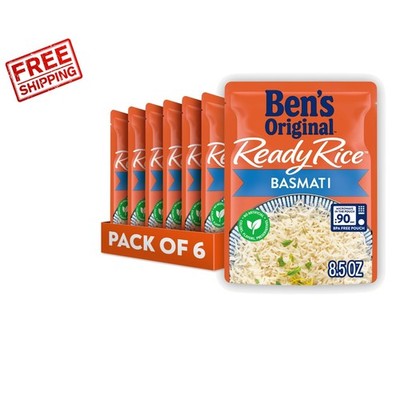 Ready-to-Eat Basmati Rice in BPA-Free Pouches - 6 x 8.5 oz for Global Flavors