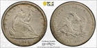 1866 S PCGS Genuine - Fine Details No Motto Seated Liberty Half Dollar