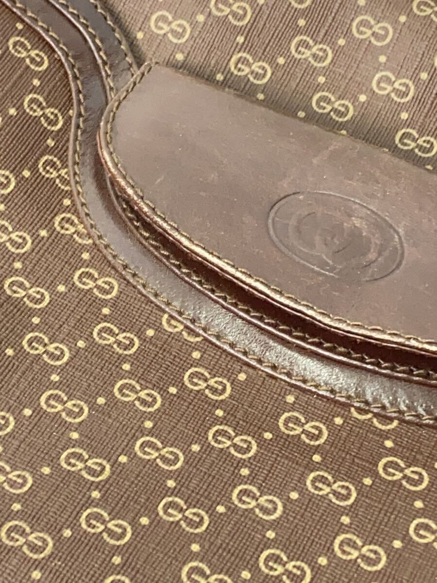 GUCCI shoulder bag PVC Brown total pattern 001.2611104 Used GUCCI shoulder bag PVC Brown total pattern 001.2611104 Used