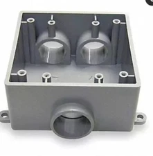 Cantex 5133400 Weatherproof Electrical Box, 35.3 Cu In, Fscc Box Type, 2 Gangs,