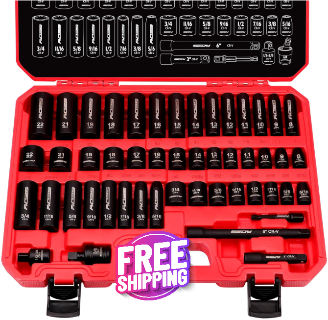 Profesional juego de adaptador de impacto 49 piezas resistente nuevo