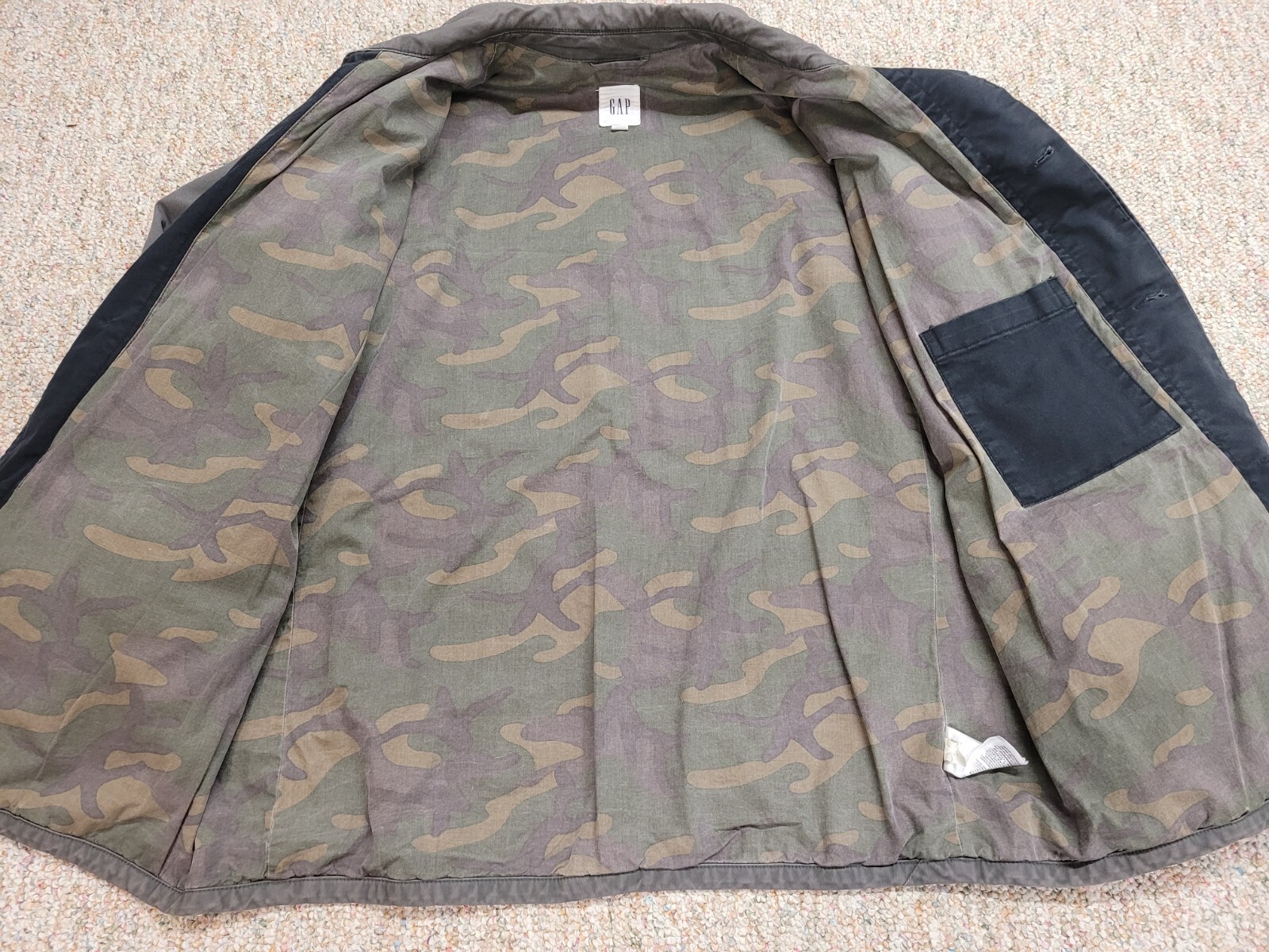 Gap Jacket Mens Large Grey Snap Button Chore Pock… - image 13