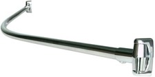 5' Stainless Steel Curved Round Shower Rod - Polished Designer Look
