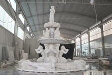 BEAUTIFUL HAND CARVED MARBLE ESTATE FIGURATIVE FOUNTAIN - NJP2