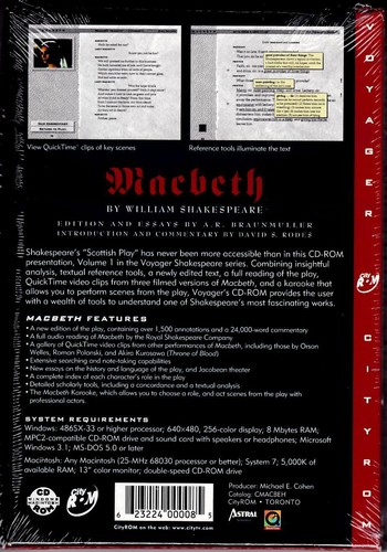 Macbeth - Interactive original Voyager Release - Sealed CD-Rom Rare OOP Collect. - Picture 2 of 9