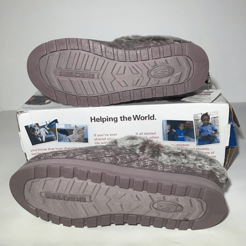Skechers Ice Angel Sweater Knit Faux Fur Slippers Size: 8.5W - Bild 7 von 8
