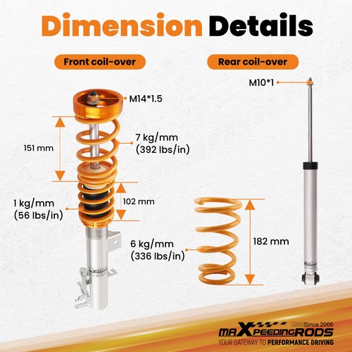 Kit suspension combine filete for Fiat Abarth Punto Evo Grande Punto 199 - Foto 10 di 12
