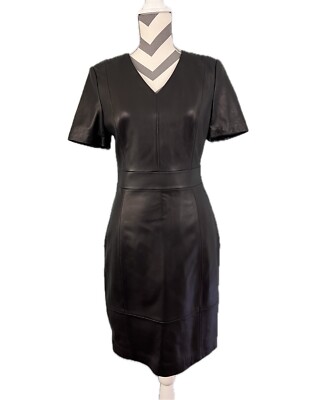 Antonio Melani Dresses | Nwt - Antonio Melani Leather Dress | Color: Black | Size: 4 | Silvias_Style's Closet