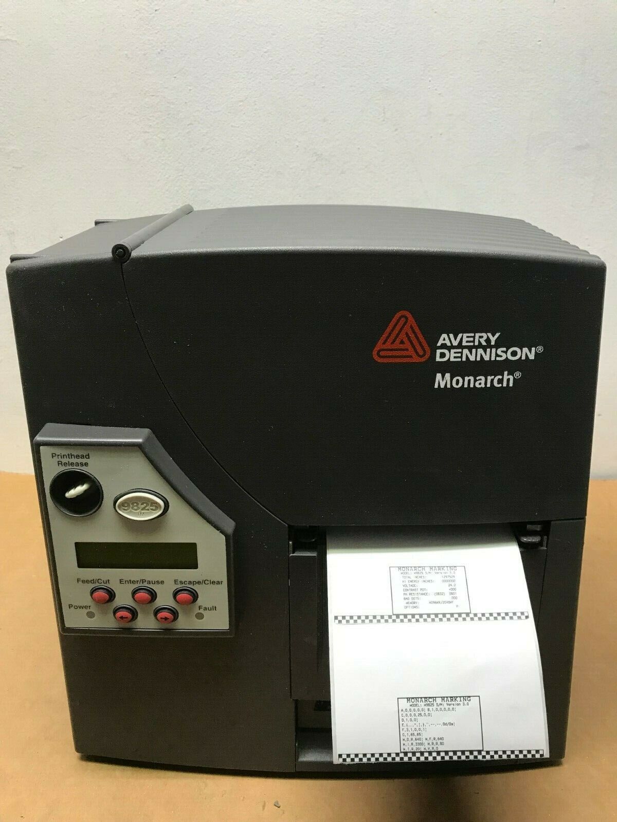 Avery Dennison Monarch 9825 Label Printer W/Print, USB, Serial, Parallel Ports