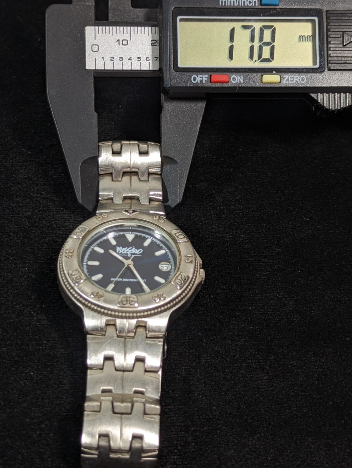 Mossimo Blue Dial Date Indicator Silver Tone Stai… - image 4