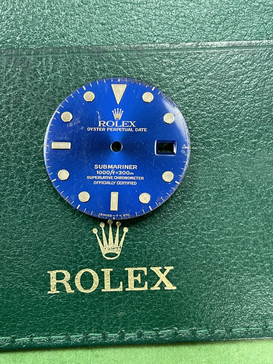 Vintage Used Rolex Submariner 16613 Watch DIAL Blue Men For Parts Hk30
