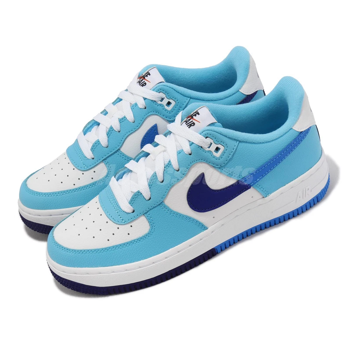 Buy Nike Kids Air Force 1 LV8 GS Double Swoosh - White / Blue