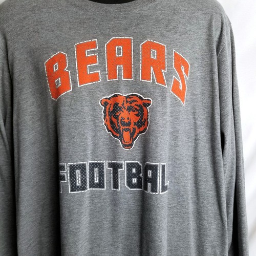 47 Brand Chicago Bears Long Sleeve Tee XXL Gray Cotton Blend NFL Football Sports - Picture 3 of 8
