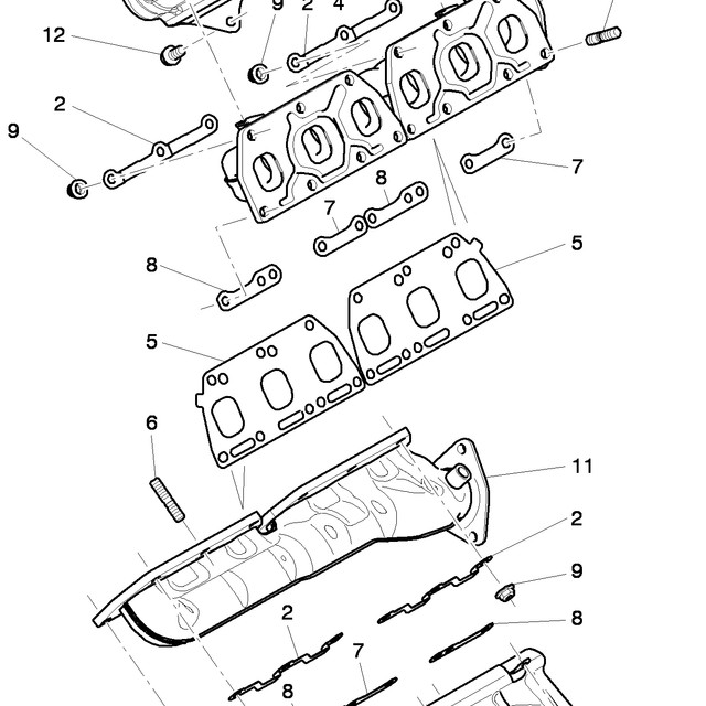 Bentley Continental Flying Spur 2004-2019 FRONT+RIGHT Exhaust manifold