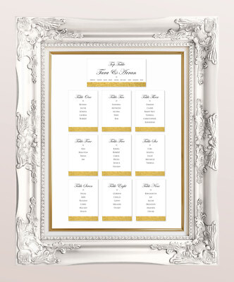 Personalised Wedding Table Seating Plan Table Number Welcome Cards Sparkle