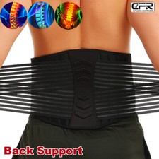 Lower Back Support Lumbar Waist Belt Brace Double Pull Breathable Belt Men Women