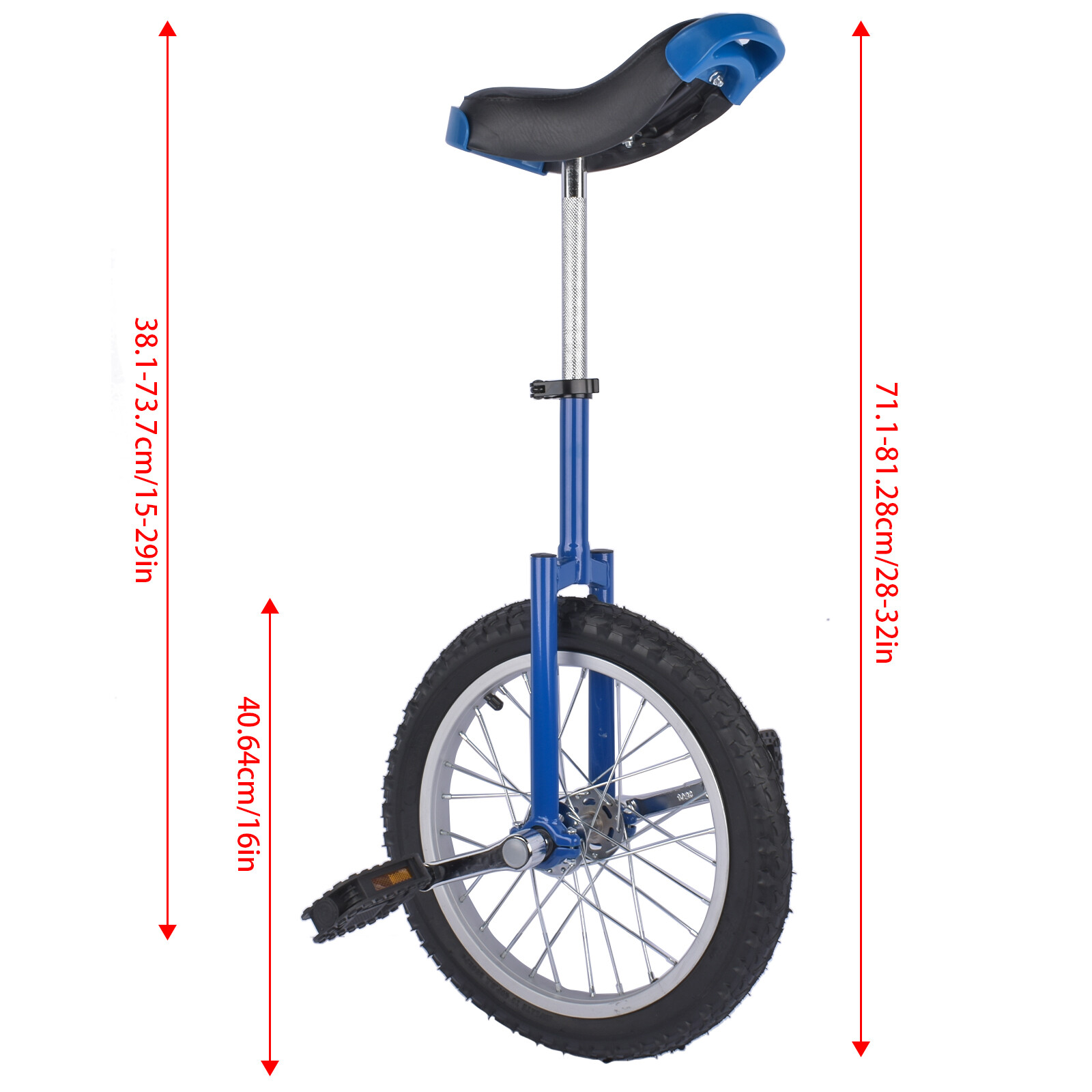 16 / 24inch Wheel Unicycle Balance Mountain Tire Cycling Sports Exercise Outdoor