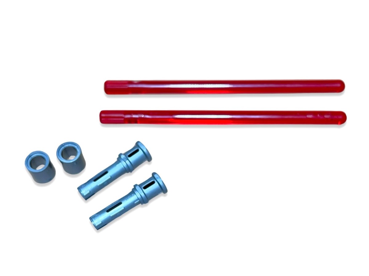 LEGO Star Wars X2 Red Lightsaber for Mech Weapon W/ CROSS AXLE No