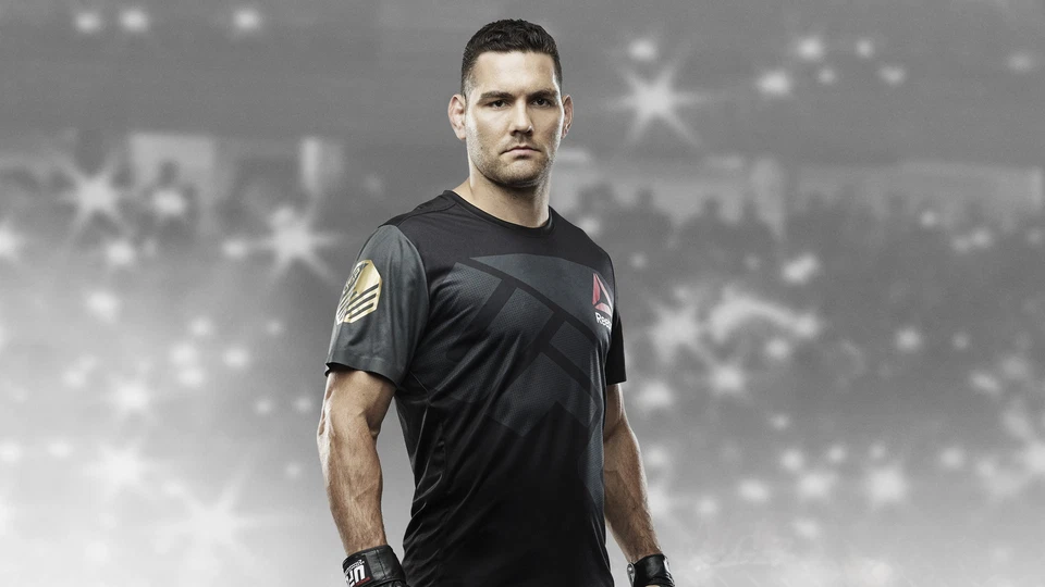 Nuevo Chris Weidman Reebok UFC Fight Kit Jersey Campeón Negro Dorado Camiseta Grande Foto 4 de 4