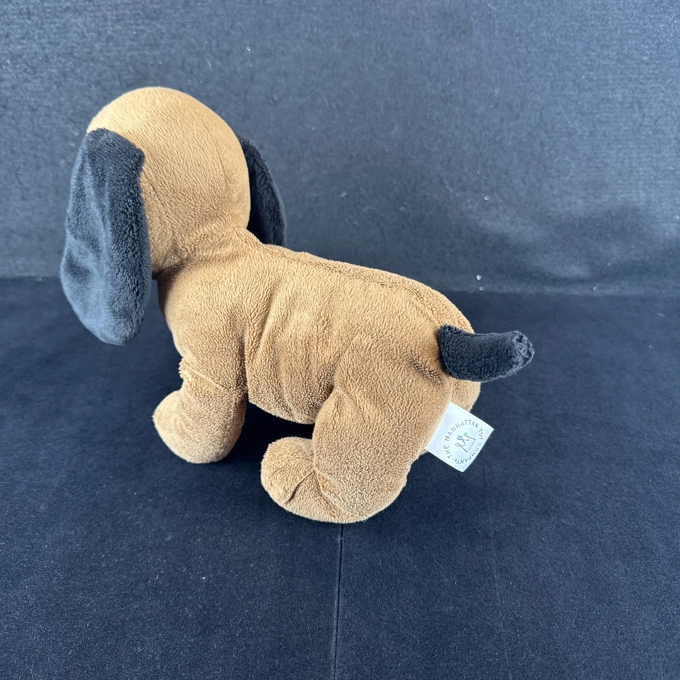 Brinquedo de pelúcia para bebê Manhattan 313750KJ Dachshund cachorro 10" 2015 - Imagem 4 de 4