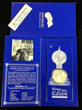 2004 Thomas Edison Commemorative Silver Dollar Collector's Set in OGP W/COA!