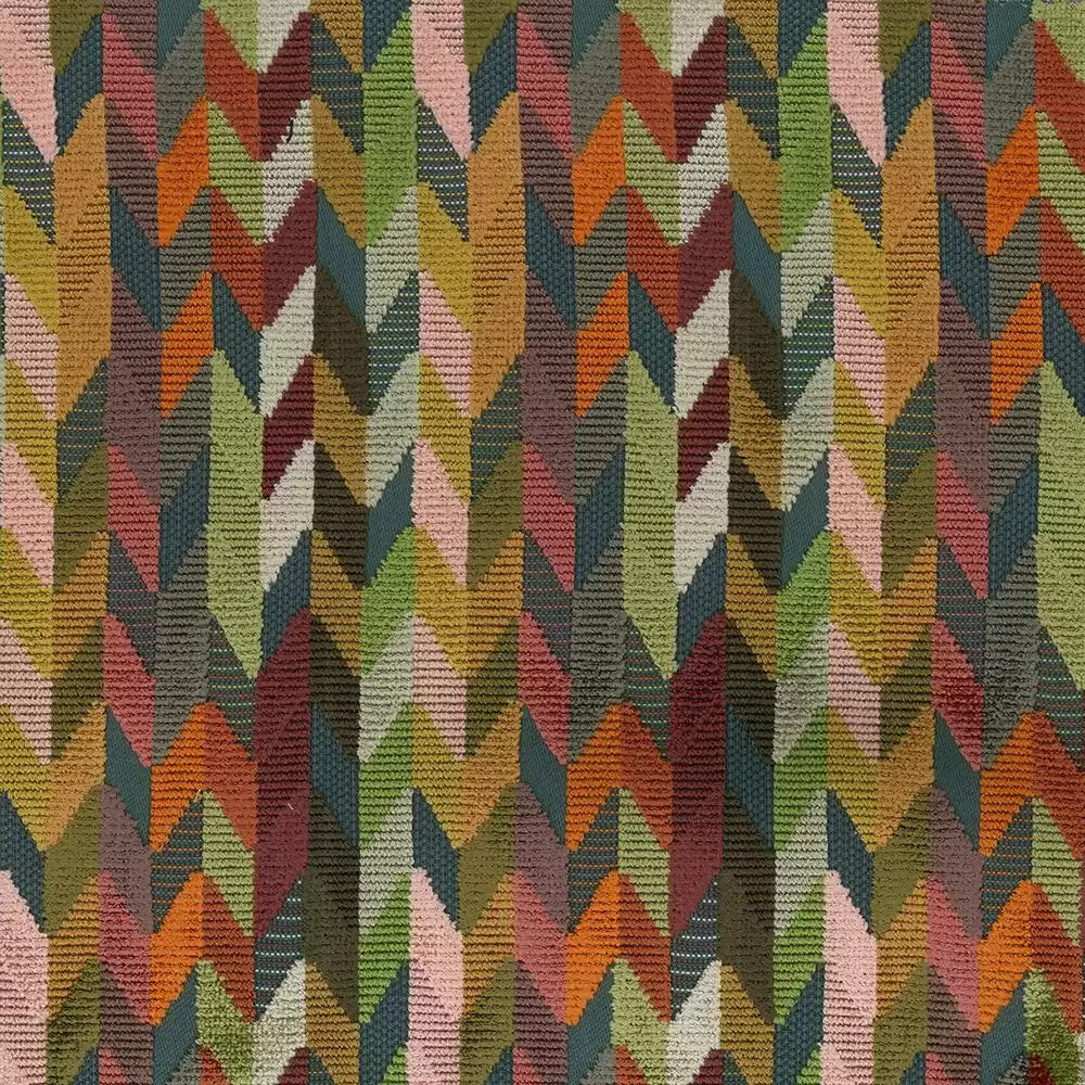 Osborne & Little Chevron Cut Velvet Fabric- Felicia Brick Osborne & Little Chevron Cut Velvet Fabric- Felicia Brick