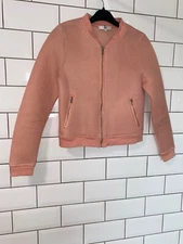 TRUE DECADENCE Mesh Jacket Size 8 Cute Pink Bomber Coat Chic Streetwear