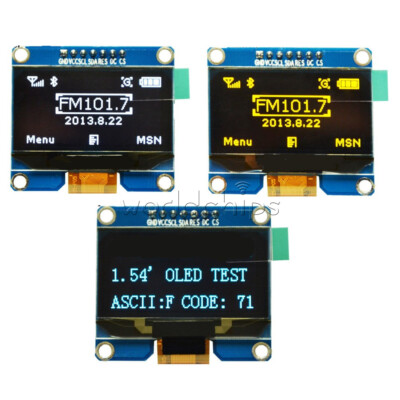 1.54 inch 7PIN 3.3-5V SSD1309 White Blue OLED Display Module SPI Interface