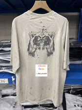  NEW Vintage Saint Gray Tops Tee Distressed Pullover Jesus Graffiti T Shirt