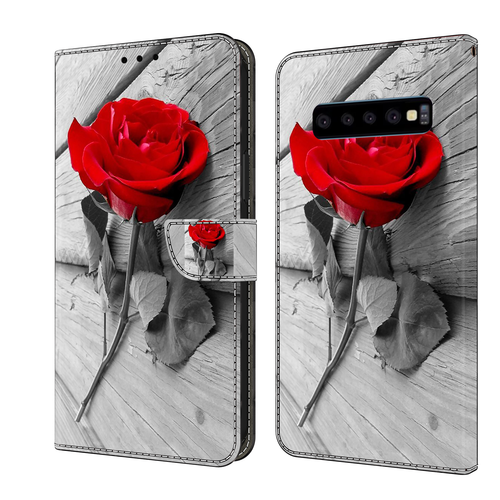 For Samsung Galaxy S6 S7 Edge S8 S9 S10 Printed Pattern Leather Flip Wallet Case - Picture 15 of 29