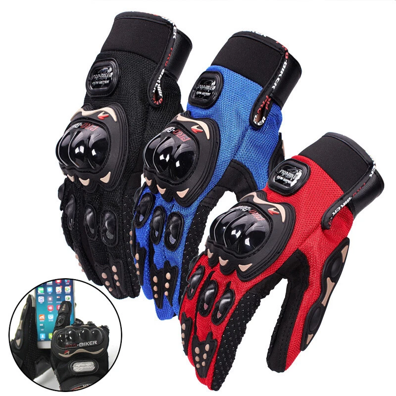 Motorradhandschuhe mit Knöchelschutz für Herren Damen Motocross ATV Quad Roller - Bild 1 von 4