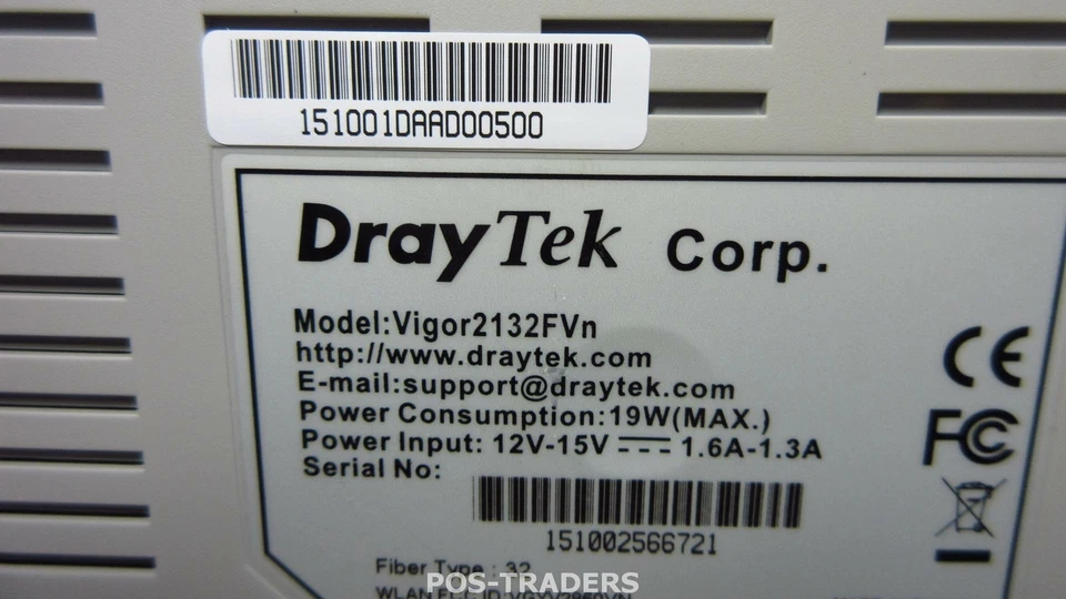 DrayTek VIGOR2132FVn Security SFP WAN Router 4 x Gigabit LAN EXCL PSU & ANTENNAS - Bild 3 von 3