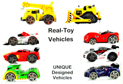 RealToy Special Matchbox Size SuperFast RACING CARS & TRUCKS w/ Large Wheels VGC