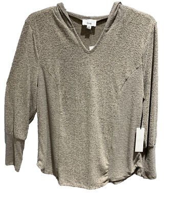 Fyve Womens Tops Hooded Neck Long Sleeve Pullover SZ 1X