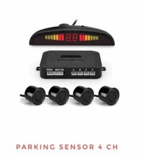 KIT 4 SENSORI DI PARCHEGGIO CON DISPLAY LED + SUONO COLORE NERO
